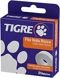 Fita Veda Rosca 18mm x 50 Metro - 54501951 - TIGRE - Fita Veda Rosca 18mm x 50m - 54.50.195.1 - TIGRE