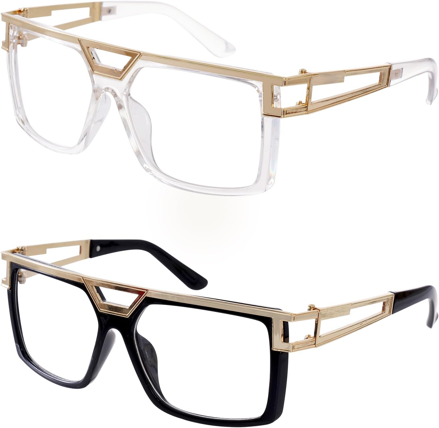 2 Pairs 80s 90s Sunglasses for Women Men Hip Hop Glasses Retro DJ Rapper Costume Accessory 2 Pairs 80s 90s Sunglasses for Women Men Hip Hop Glasses Retro DJ Rapper Costume Accessory