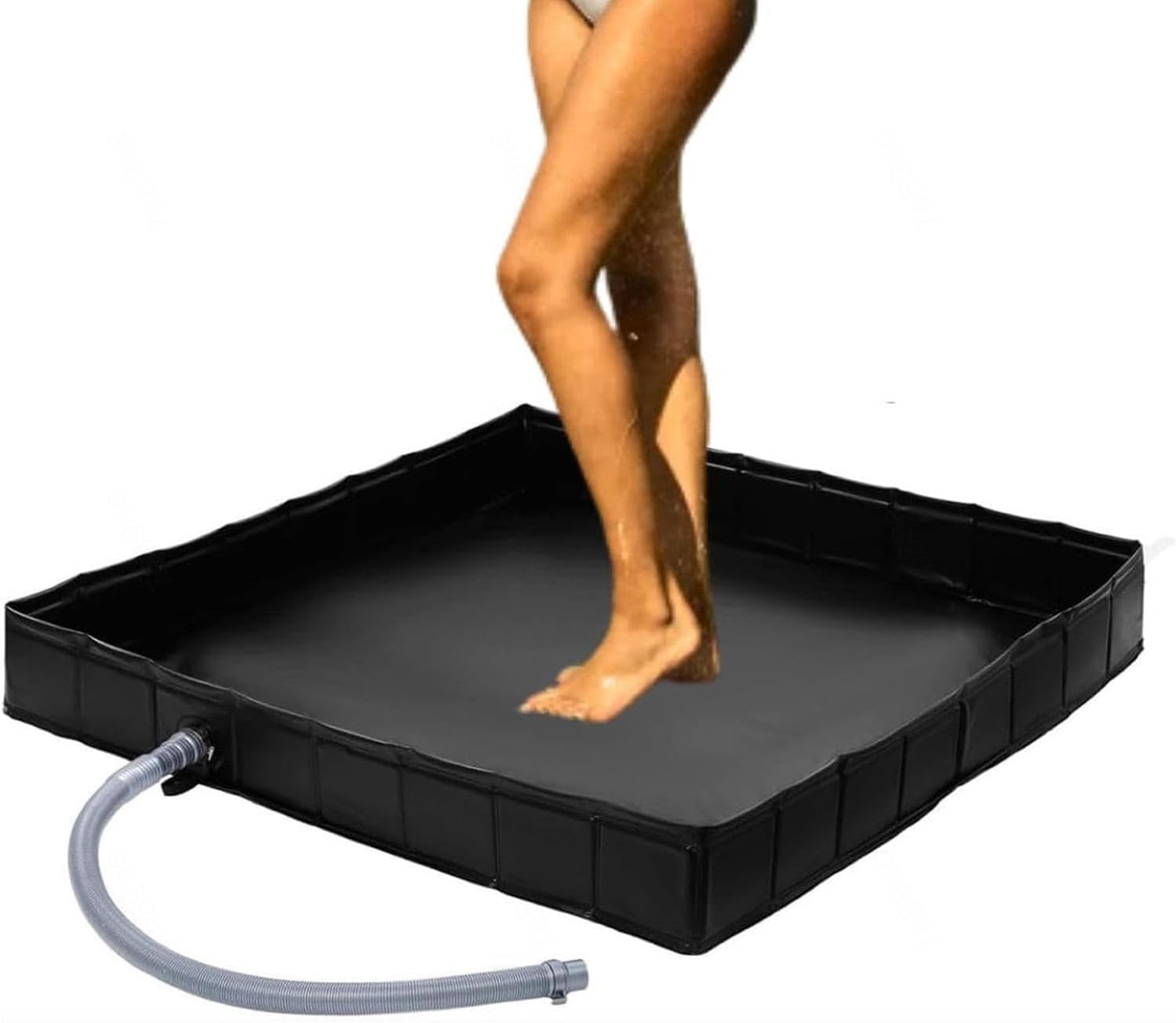 Rv Shower Base, with Detachable Drain Pipe Outdoor Shower Flooring, Collapsible Portable Shower Stall for RV, Beach, Glamping