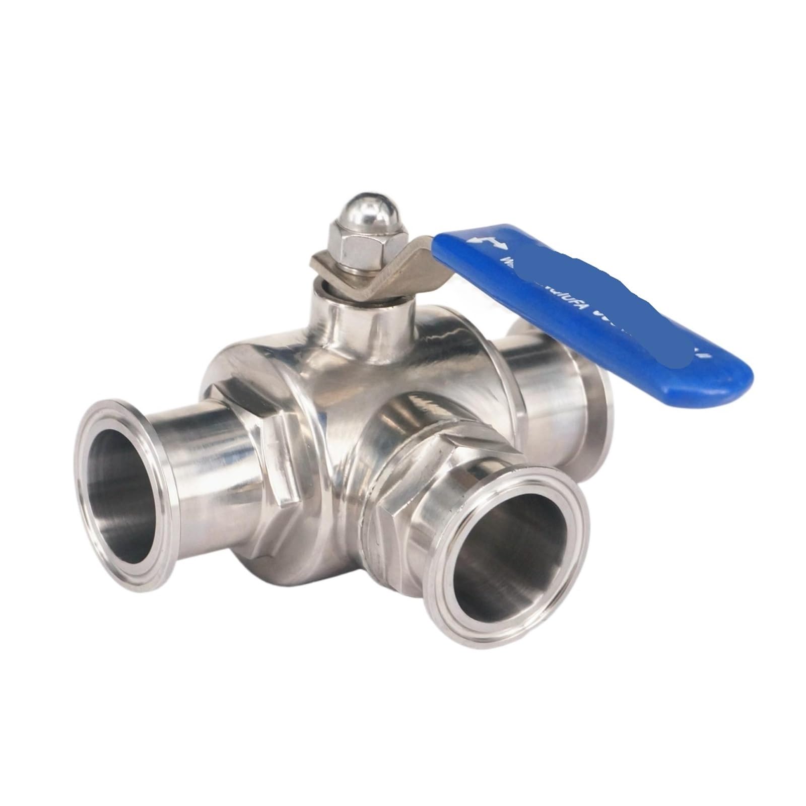 Robinet à bille sanitaire 3 voies 38mm dérivation fluide précise triple pince