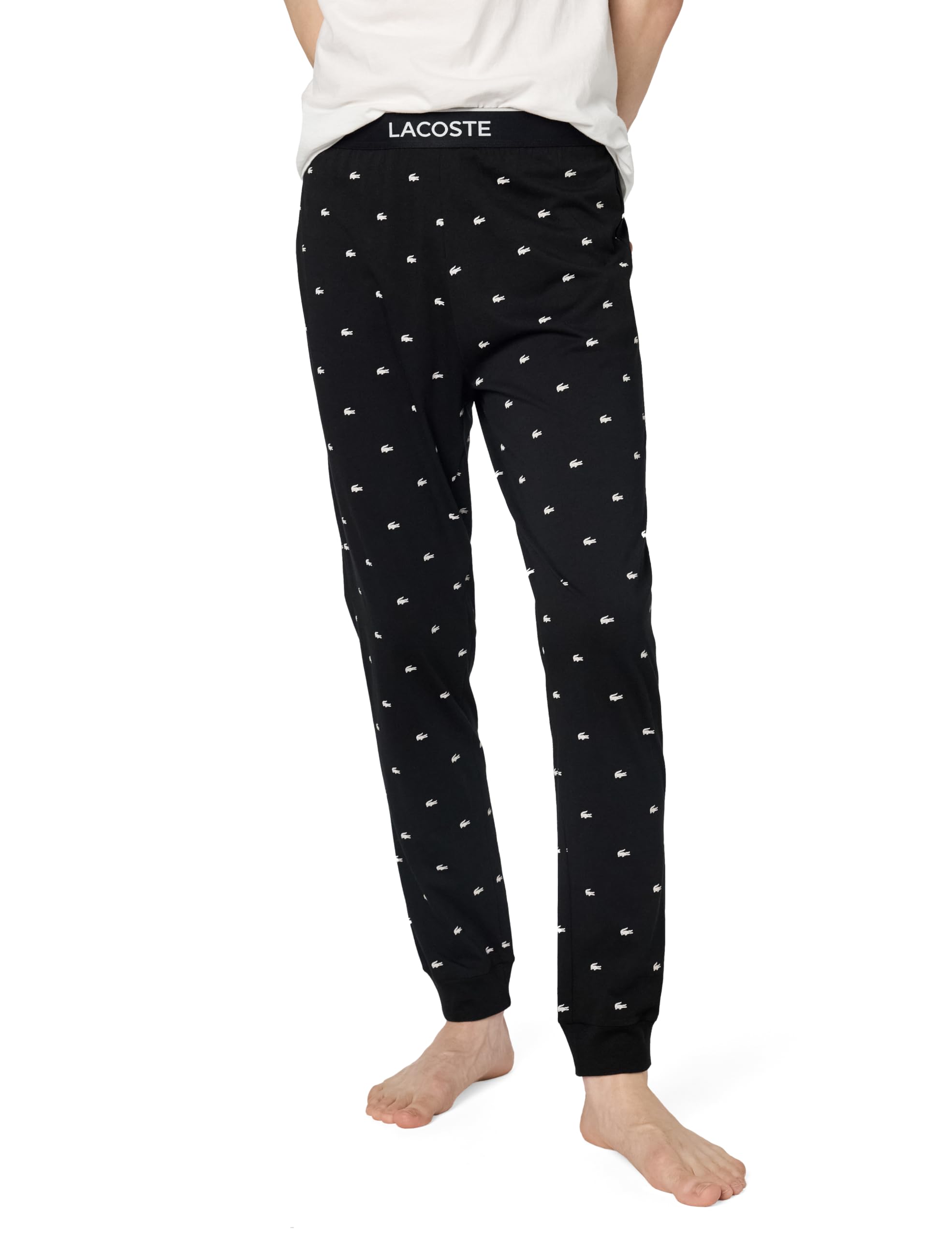 

                                                    Lacoste Men's All Over Croc Print Pajama Pants, Bl
