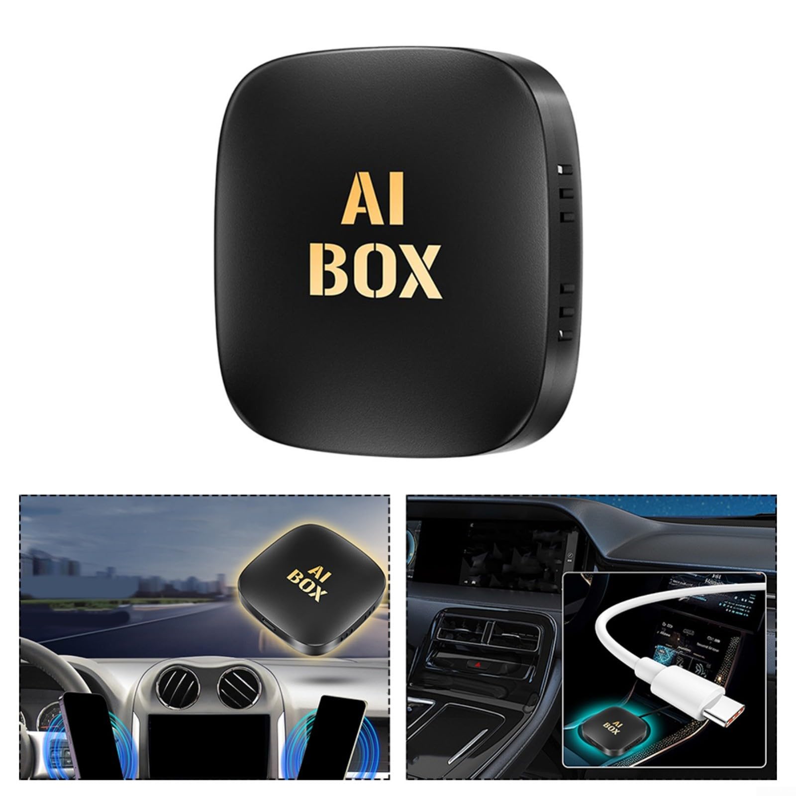 Per CARPLAY Box, 2+16G per ANDROID 13 AI Box, Wireless per CARPLAY A per ANDROID Adapter, BT 50, Type-C, per auto con cablato per CARPLAY, Pendolarismo