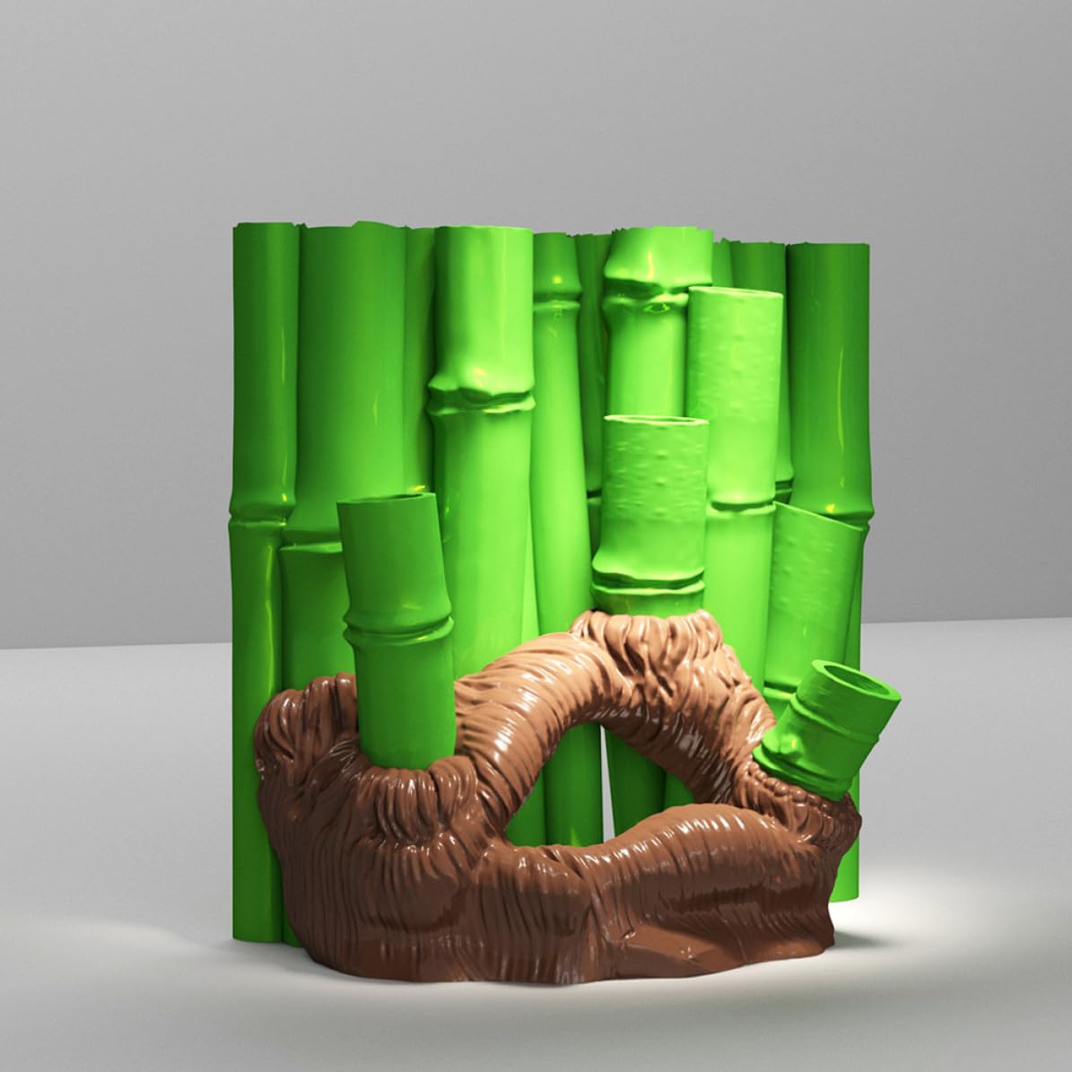 SOLUSTRE Decoración Acuario Bambú 3D Cueva de Escondite en Resina