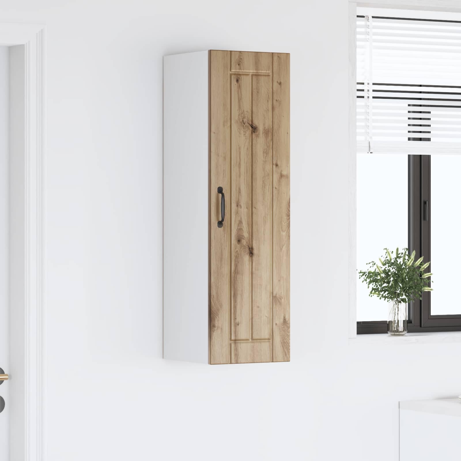 Küchenschrank Artisan-Eiche, 30x31x100 cm, Holzwerkstoff, langlebiger Vorratsschrank, modernes Design für Küchenorganisation, vielseitiger Stauraum für Kochutensilien