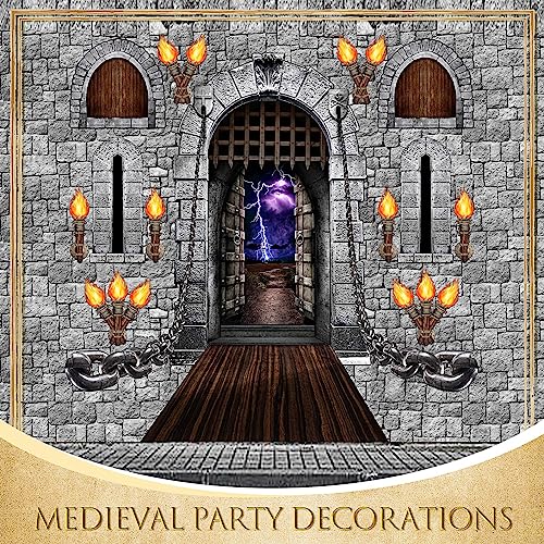 Nappe en brique et décors médiévaux pour masquer vos murs blancs à Halloween - 5
