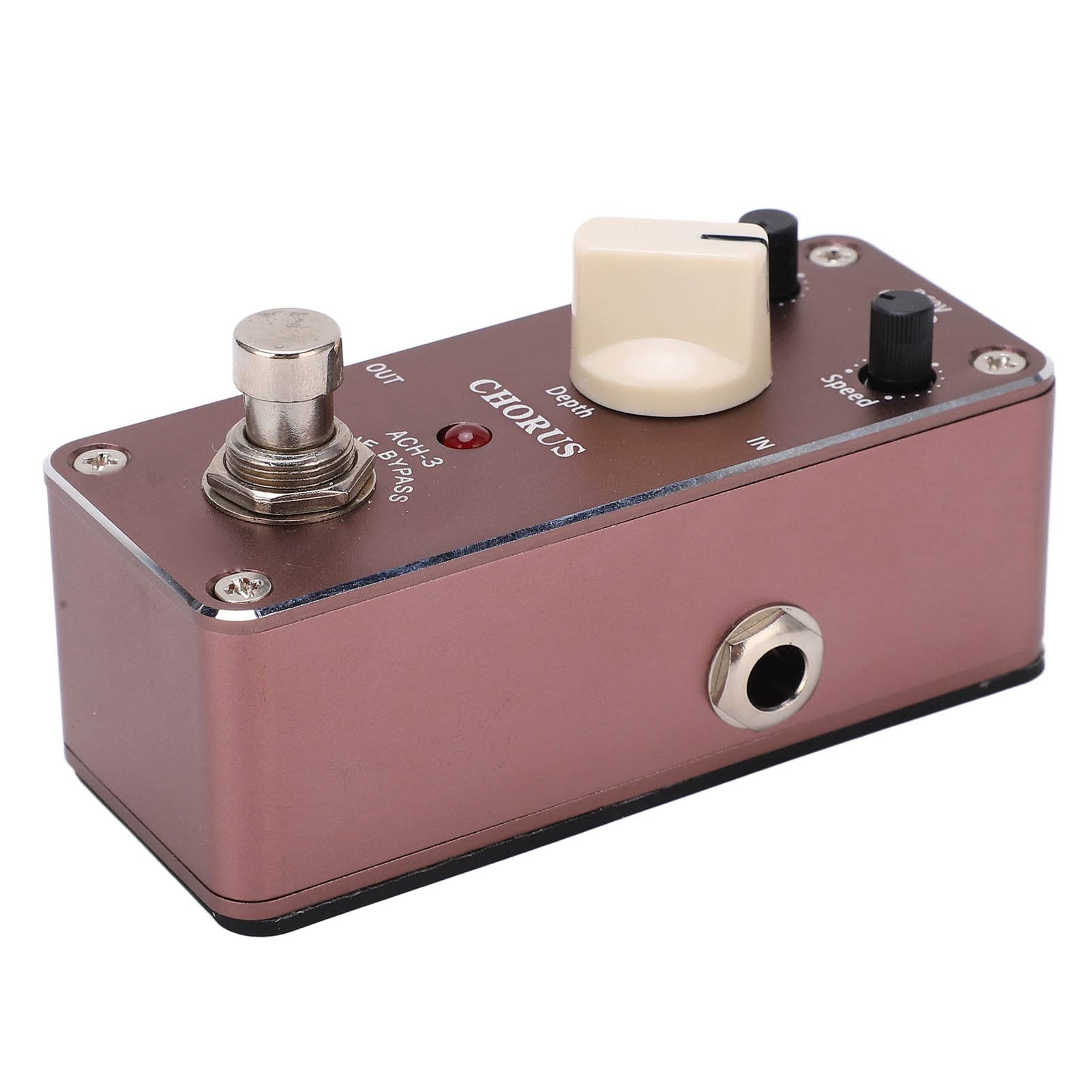 Guitar Effects Pedal, 100kΩ Input 150Ω Output Compact Size Chorus Effect High Hardness with True Bypass for Audio Equipments