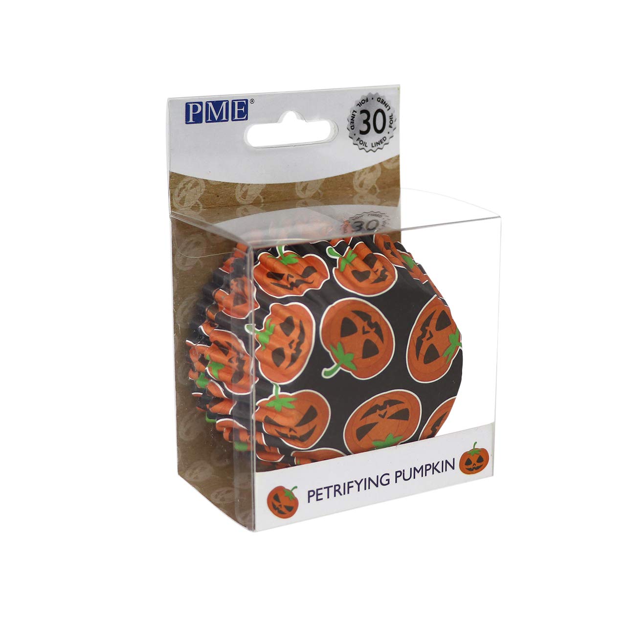 PME Halloween Foil-Lined Cupcake Cases - Petrifying Pumpkins (Pack of 30)