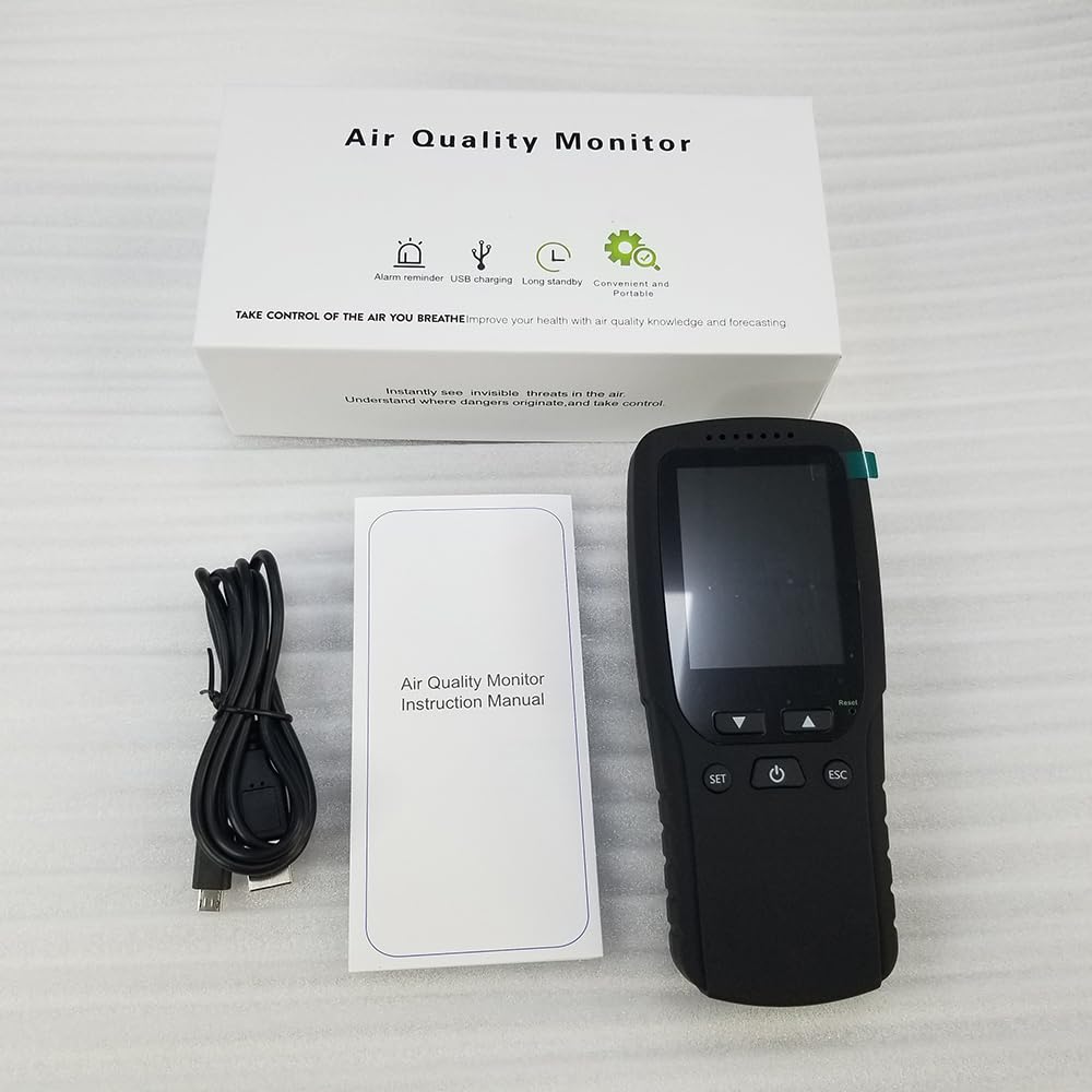 Détecteur de gaz, Détecteur de qualité de l'air Portable de précision, capteur PM2.5, compteur de poussière de brume for la détection de gaz