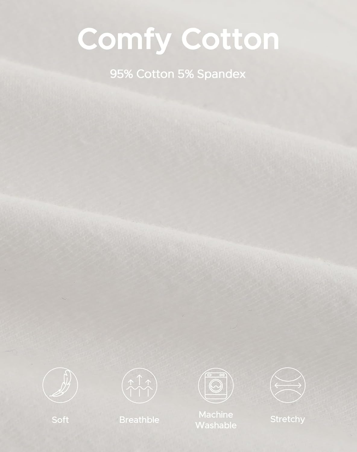 INNERSY Women’s Underwear Cotton Hipster Panties Mid Rise Briefs Tagless Wide Waistband 6 Pack - Image 5