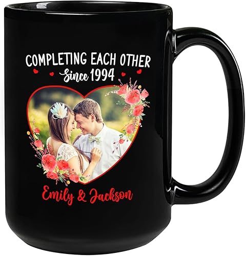 Miniatura 8 de Taza de café personalizada para parejas de pingüinos con nombres, tazas de pingüinos, taza de cerámica personalizada para parejas, taza de té de