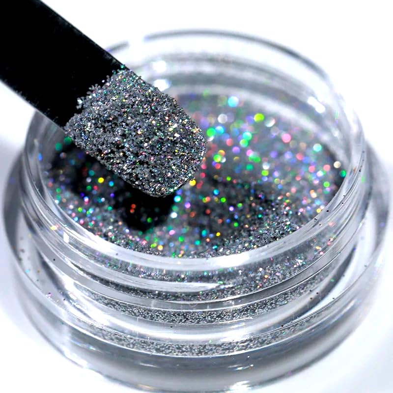 MAHIR GLITTER Supreme Silver HOLOGRAPHICS Pack 50 GM