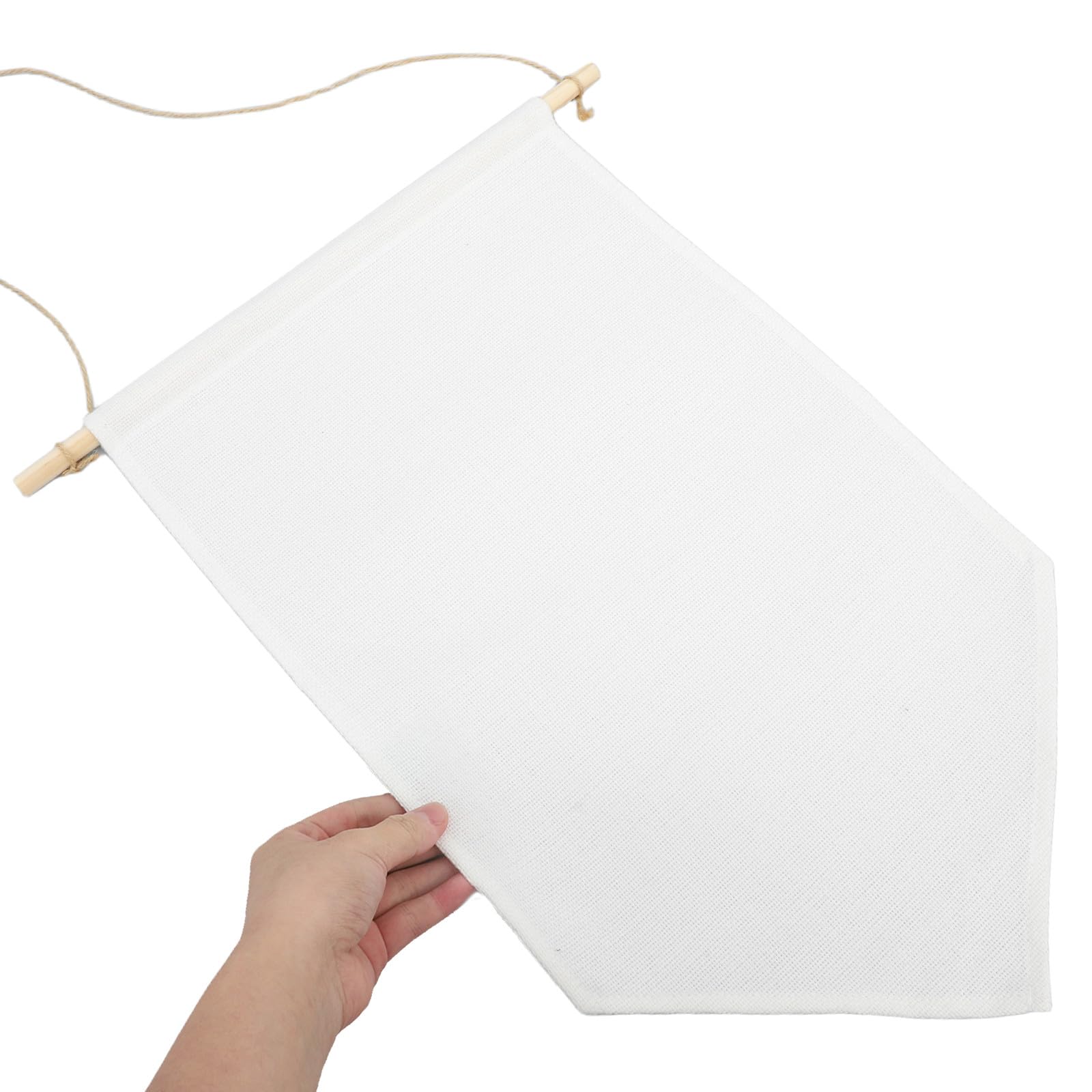 CHILDWEET Fanions en Tissu Vierge Sublimables 50x30 Cm 10 Pièces Couleur Bois Naturel pour Décoration Murale Chambre D’garçon et Filles, Présentoir à Épingles Émaillées, Bannière DIY