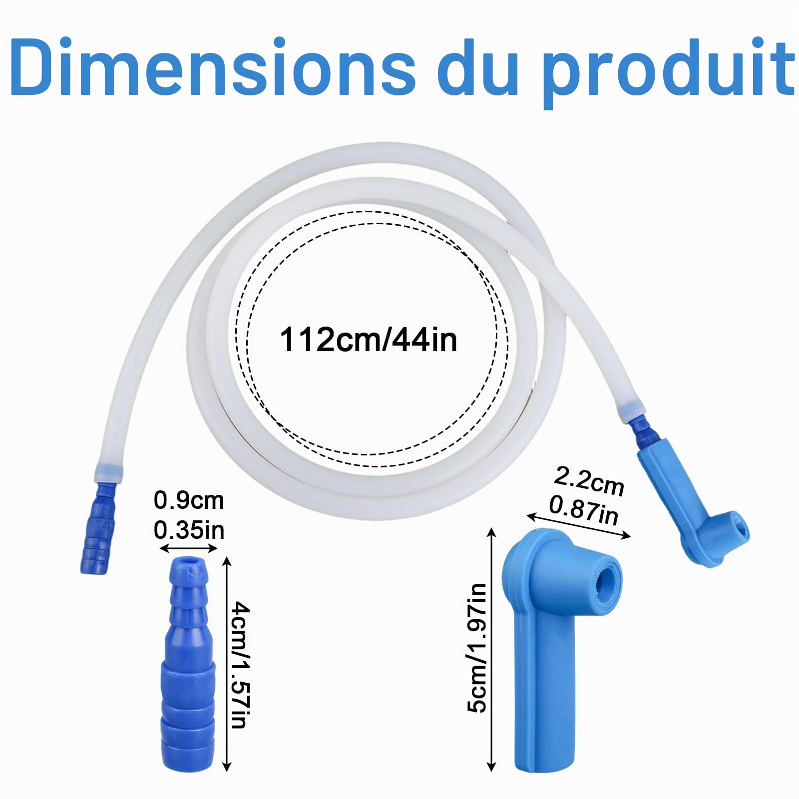 Tuyau de Purge de Frein, 1,2m Moto Purge Frein Tuyau D'Huile Liquide Extracteur avec Adaptateur Universels Réparation Freinage Système Accessoires pour Voiture Moto