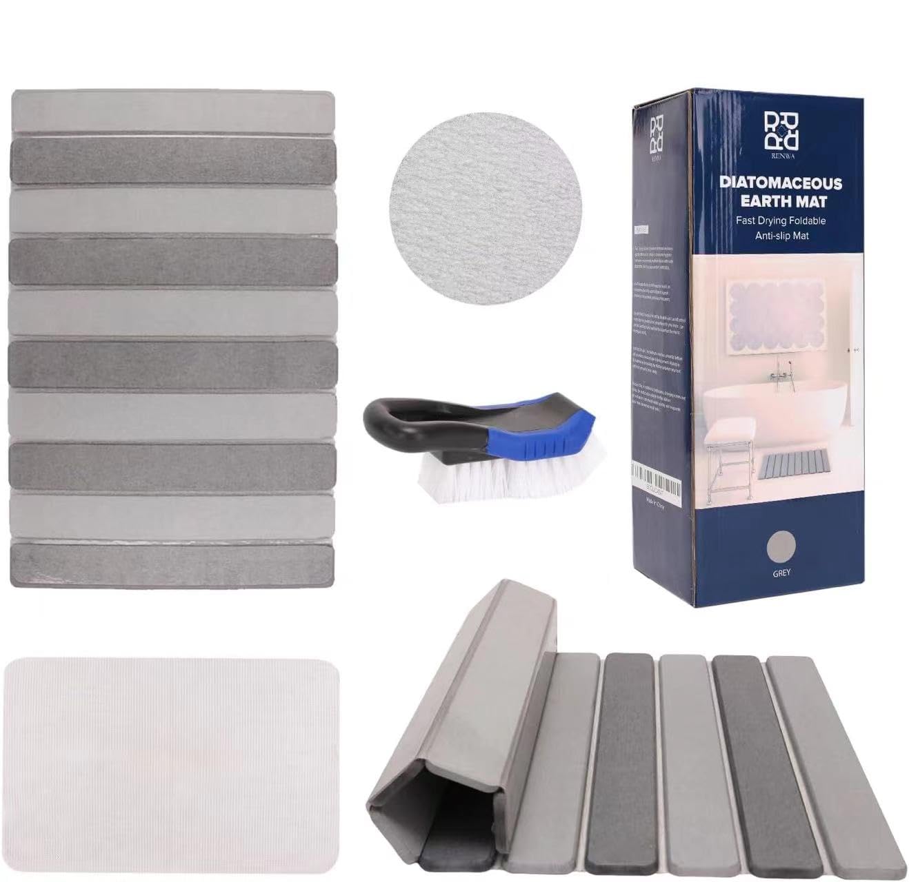 Amazon.com: RENWA Rollable Stone Bath Mats for Bathroom