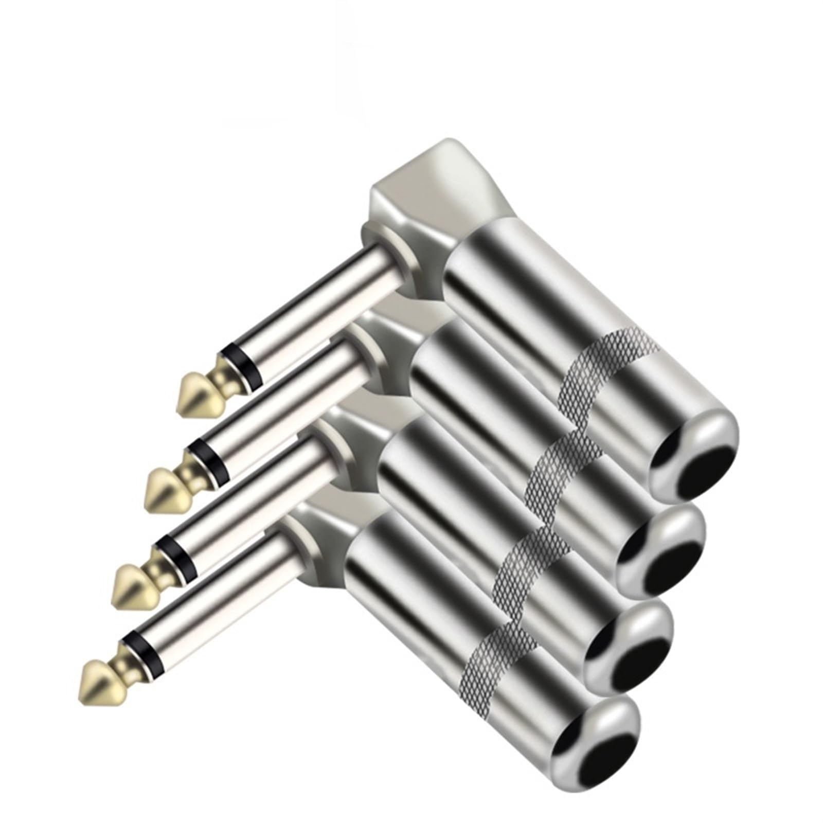 Conector Jack 6.35 mm mono en ángulo recto TC092 pack de 10 unidades para cables de audio 1