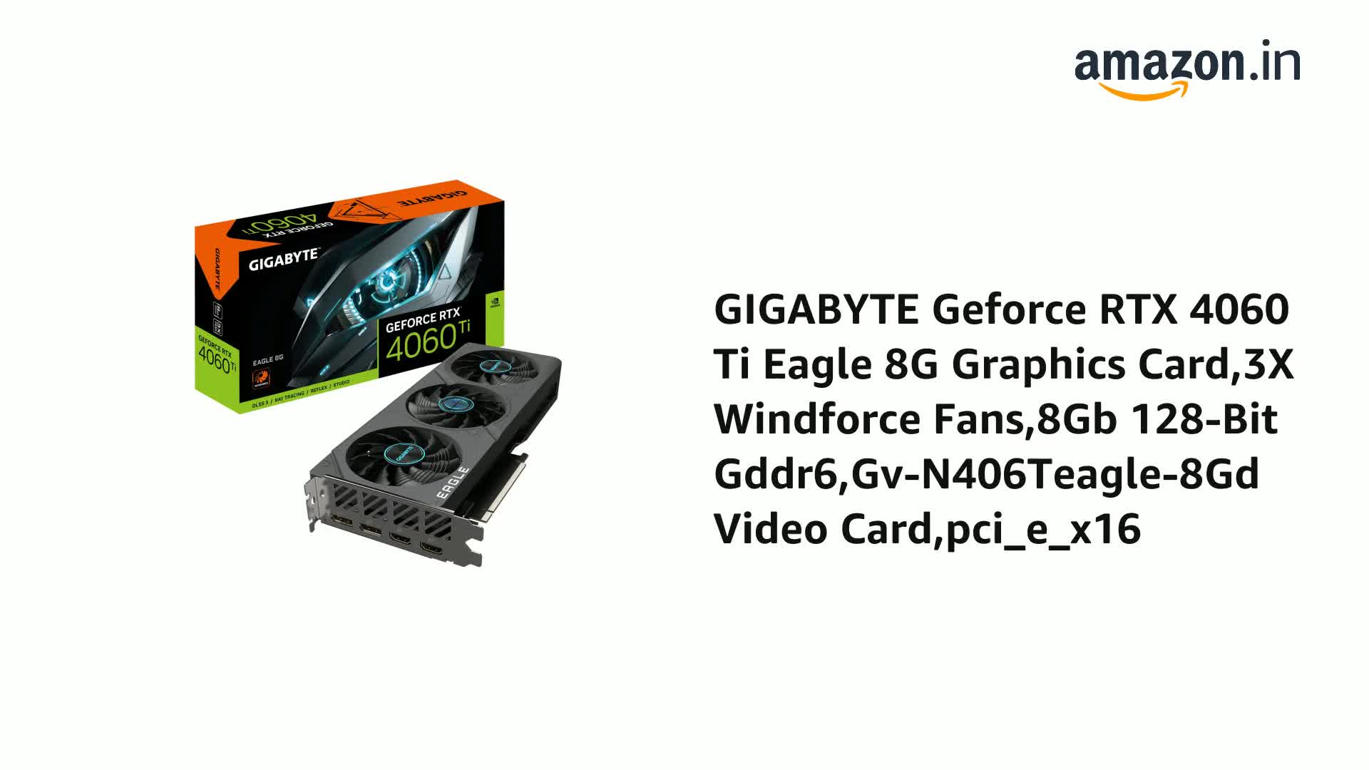 グラフィックボード・グラボ・ビデオカード su GIGABYTE GeForce RTX 4060 TI EAGLE Amazon | GIGABYTE GeForce RTX 4060 Ti Eagle 8G グラフィック