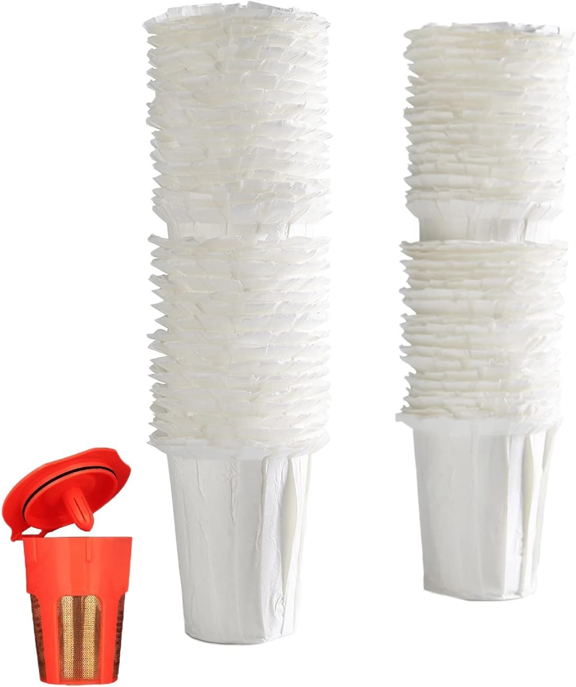 201Pcs Disposable Paper Filters and Refillable K Carafe