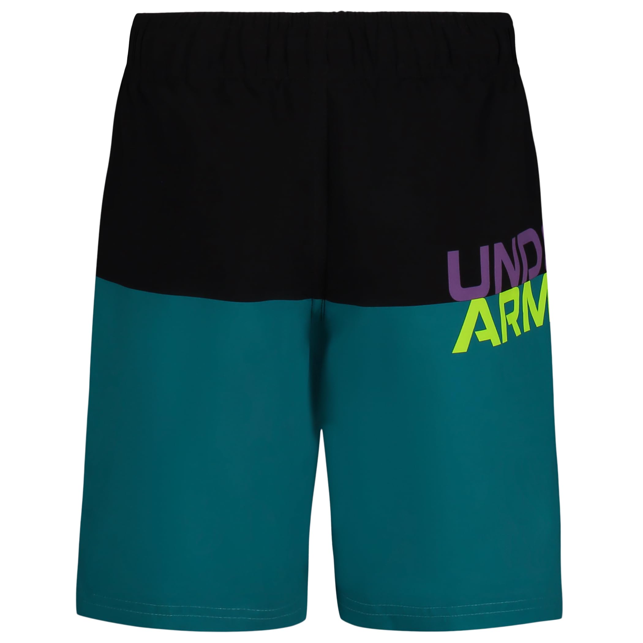 Under Armour Boys Circuit Teal Color Block ' Volley Fashion Swim Trunk, Large