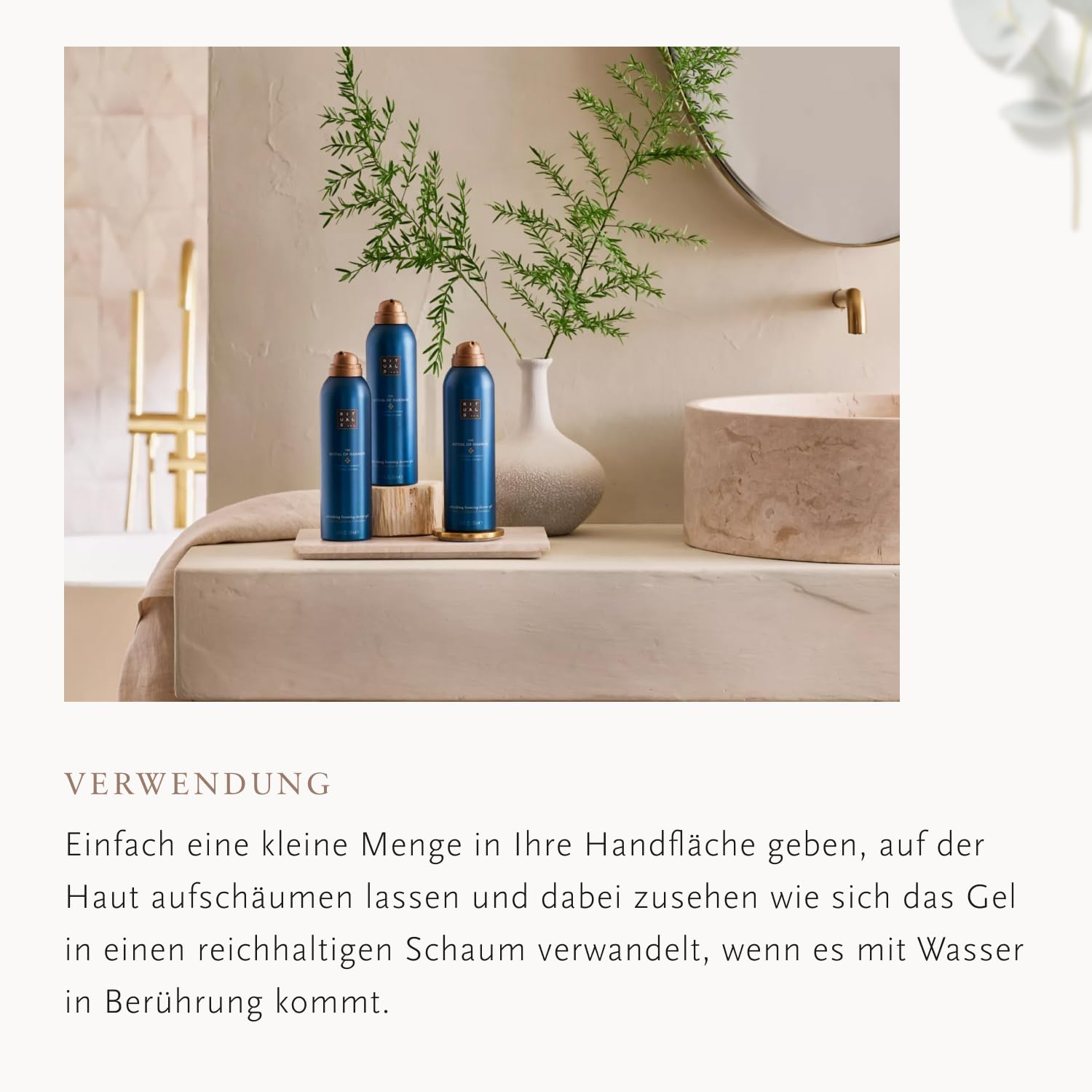 RITUALS The Ritual of Hammam Vorteilspack mit 3 x Duschschaum – Duschgel mit Eukalyptus und Rosmarin – revitalisierender und erfrischender Duft – Value Pack 3 x 200 ml