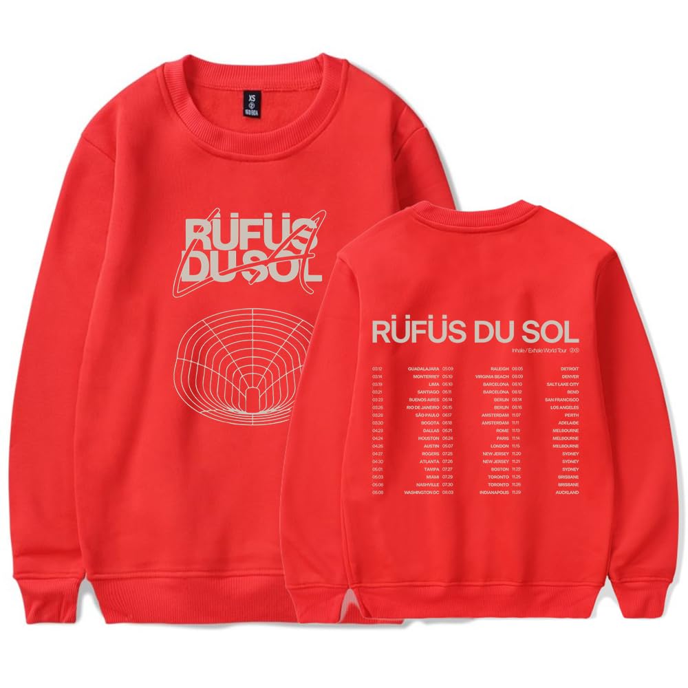 OPXWZKY Rufus Du Sol Merch World Tour 2025 Crewncek Casual