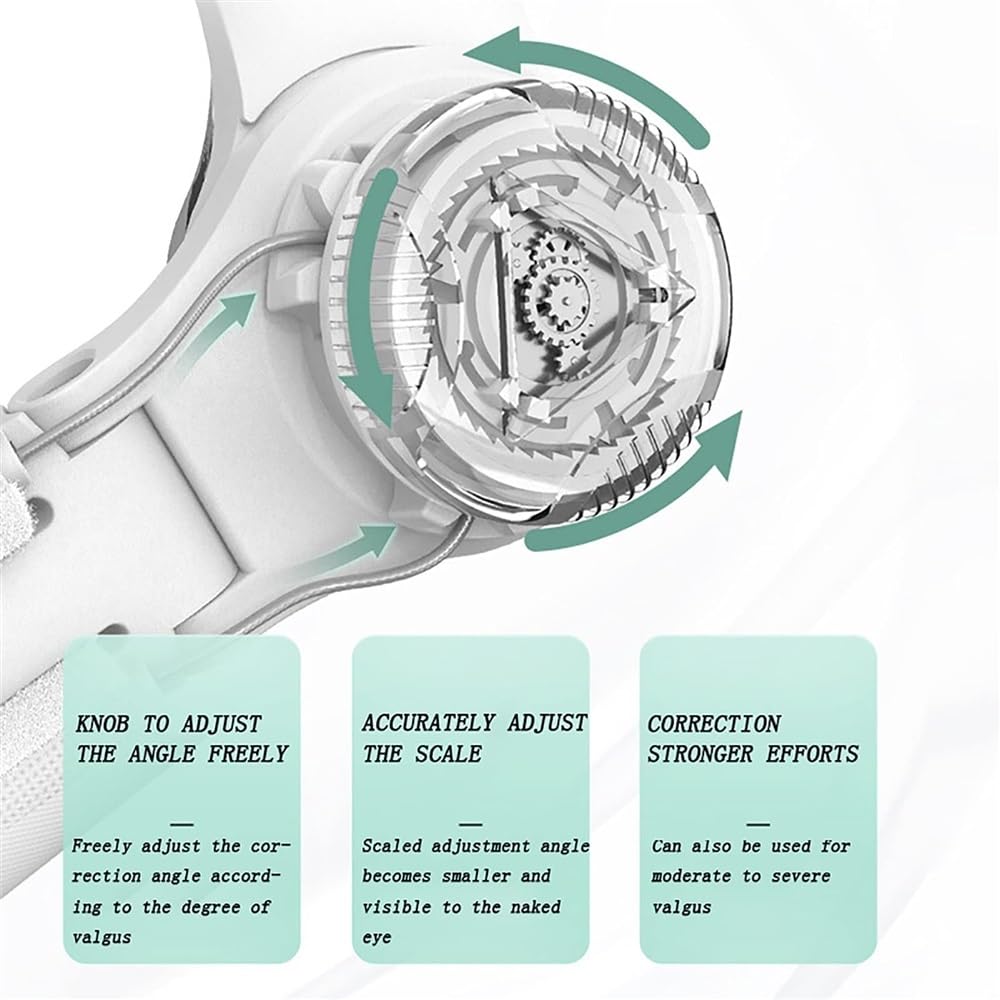 HEQIM Bunion Corrector Big Toe Straightener, Adjustable Bunion Splint with Knob Correction, Rthopedic Toe Straighteners for Women and Men, Foot Care