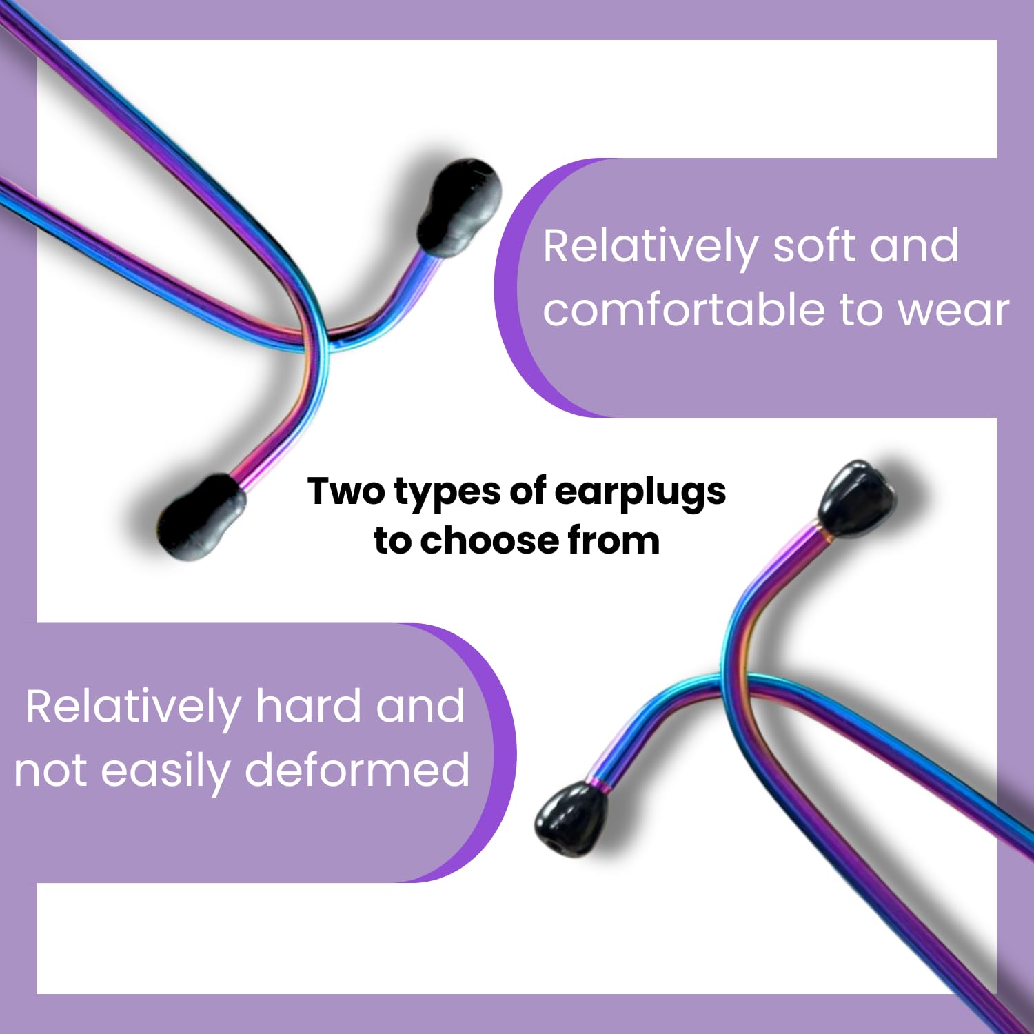 Rainbow Purple Stethoscope - Nurse Stethoscopes -5 Rainbow Purple Stethoscope - Nurse Stethoscopes -5