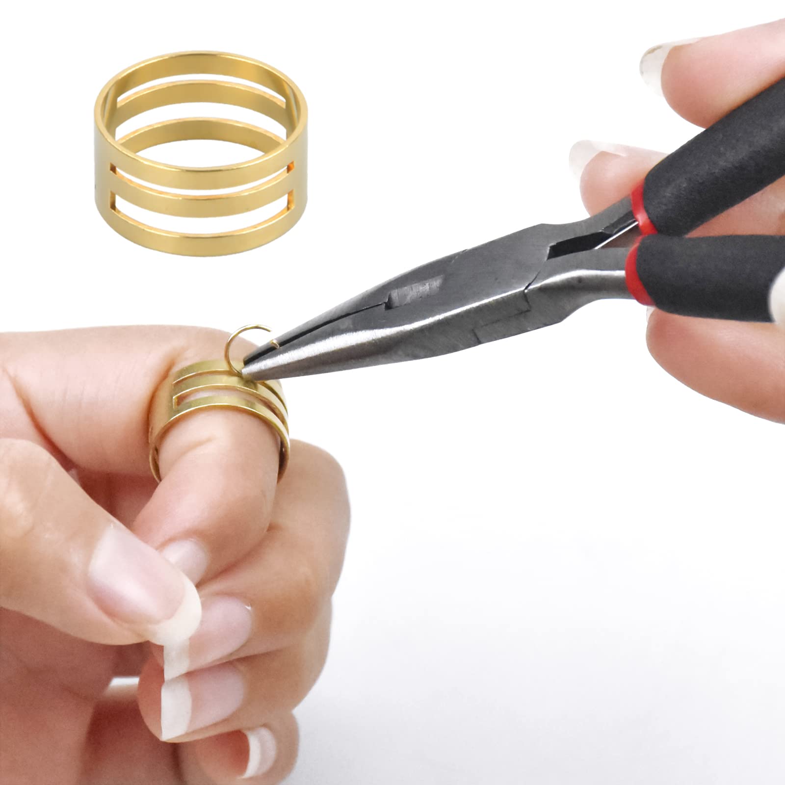 Kit Anellini Per Bigiotteria Fai Da Te - 1250 Pezzi Argento 4-10mm Con Scatola Portaoggetti E Apri-Anelli - Foto 2