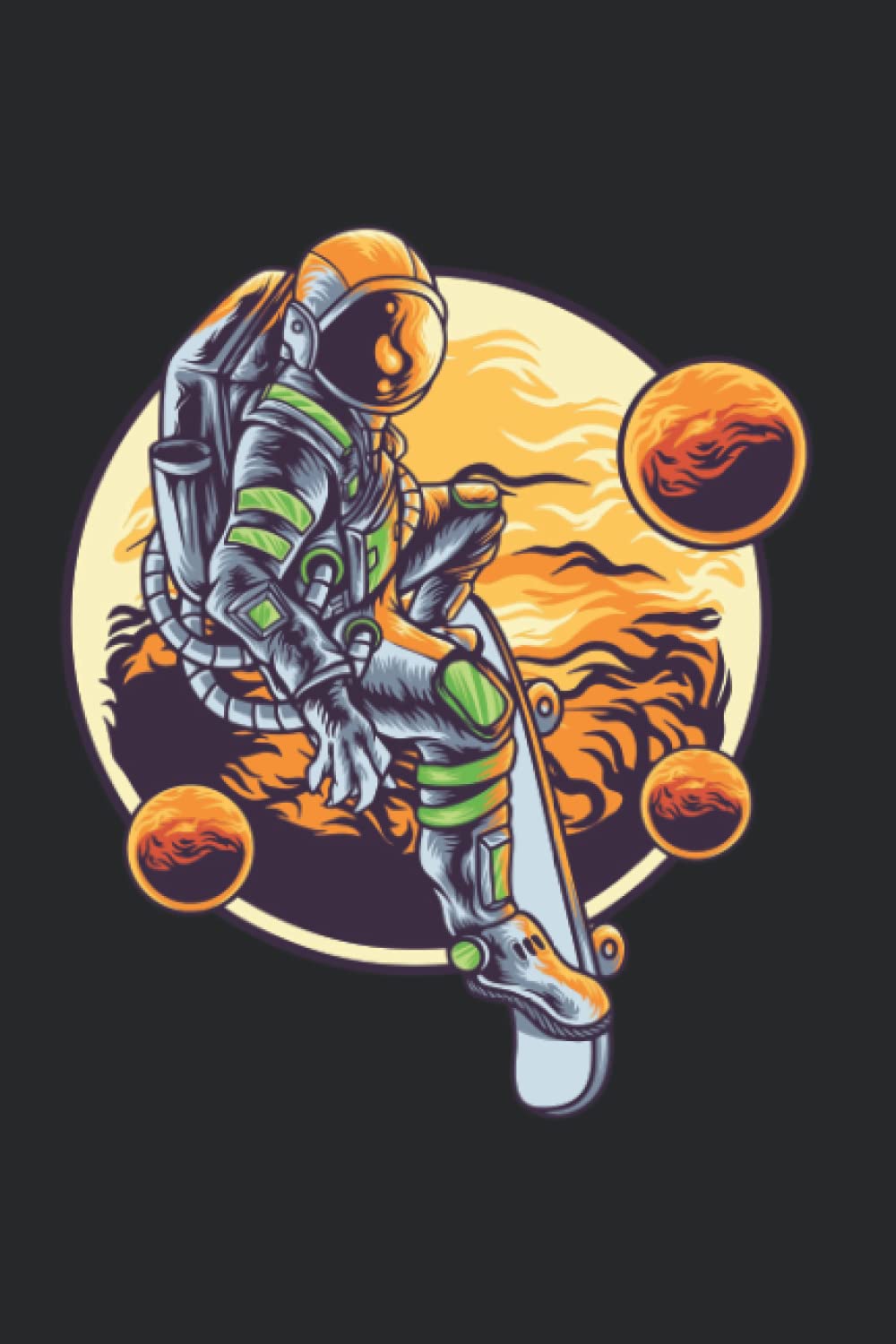 Astronaut: Astronaut skateboarding