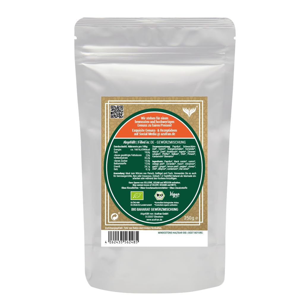 Azafran BIO Baharat Gewürzmischung gemahlen arabische Art 1kg