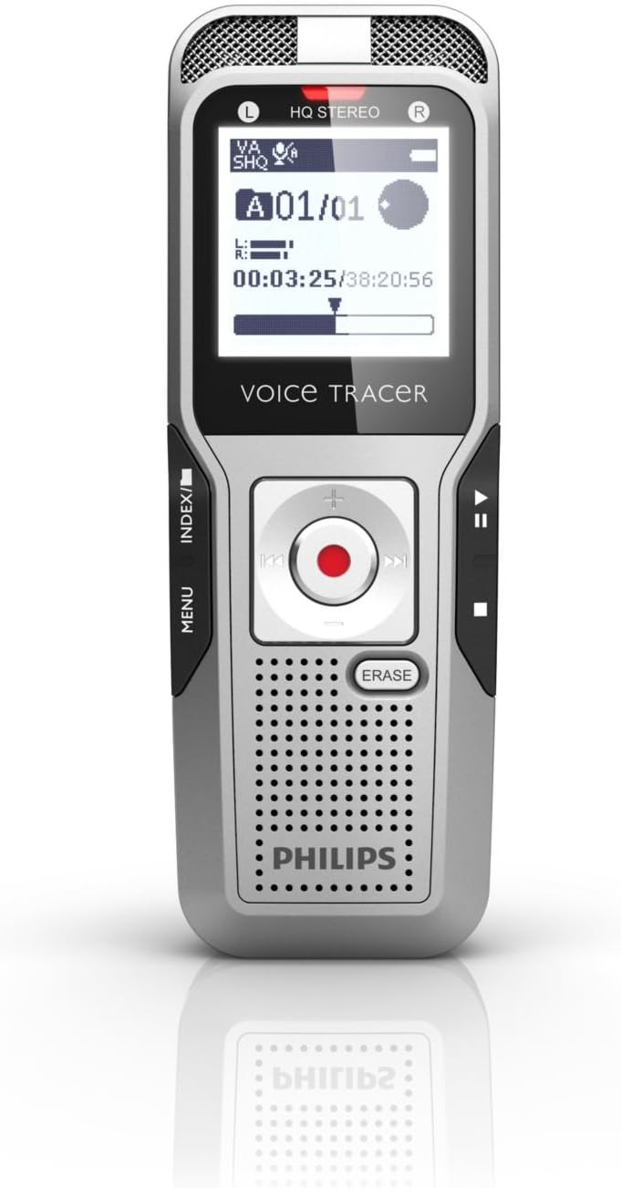 Philips DVT3500/00 2 GB Digital Voice Tracer with Telephone Pick-Up Microphone Voice Recorder