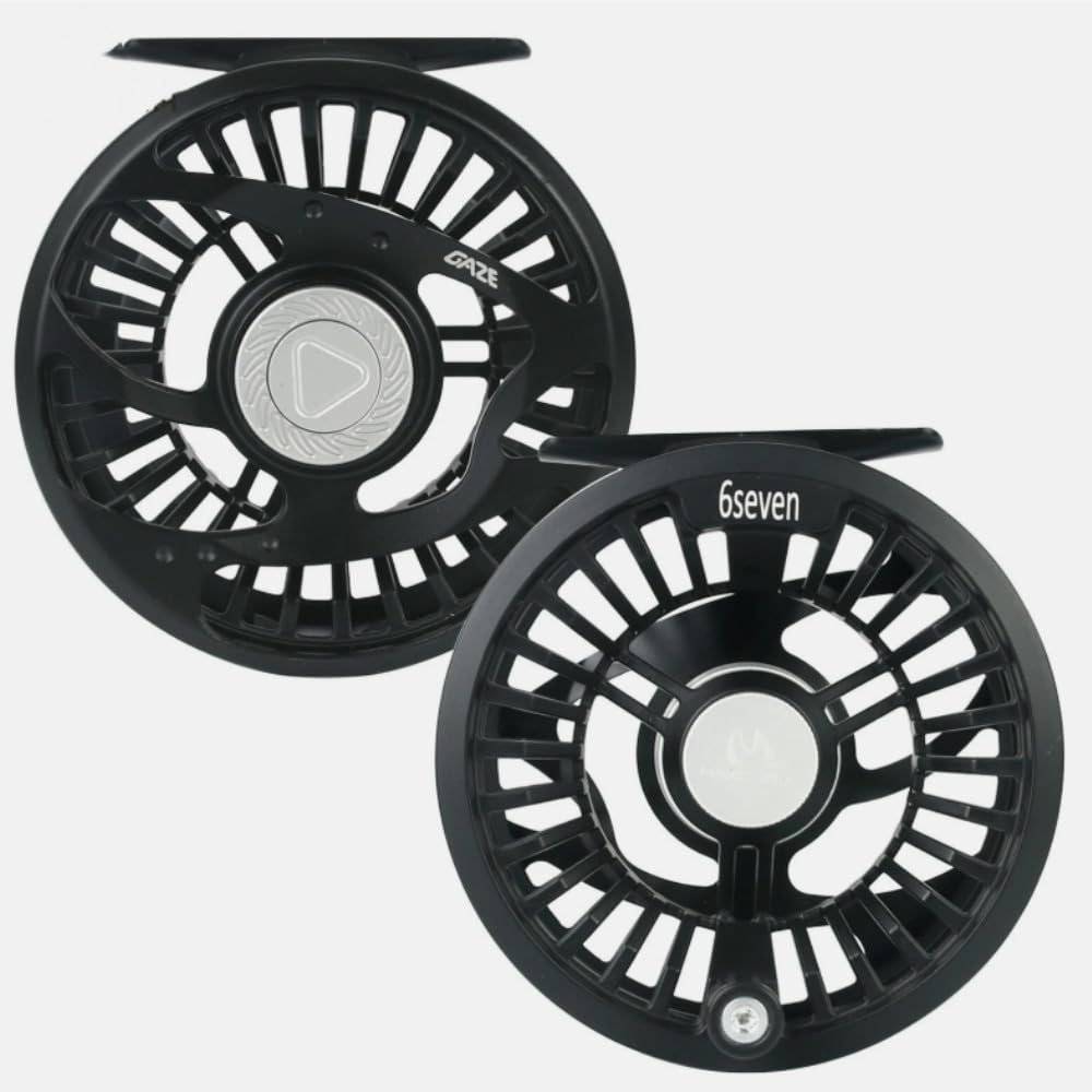 MAXIMUMCATCH Gaze Forelle superleicht Fliegenfischen Rolle, 4/5 6/7wt, großer Spulenkern, mit Vollem abgedichtete Brems-System