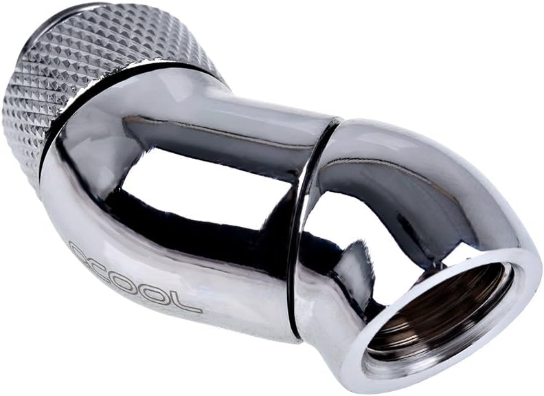 Alphacool Eiszapfen G1/4" Dual Rotary 45° Adapter Fitting - Chrome (17251)