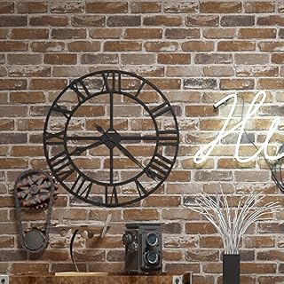 Okydoky Peel and Stick Brown Brick Wallpaper, Self-Adhesive Wallpaper, Vinyl Waterproof Vintage Wallpaper, Self-Sticking Wallpaper, Contact Paper for House Decoration, No.57103-3