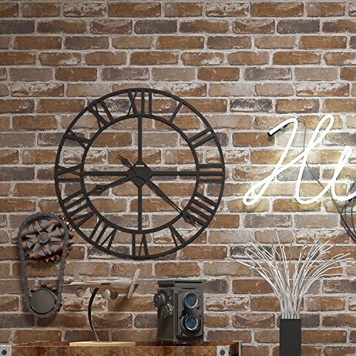 Okydoky Peel and Stick Brown Brick Wallpaper, Self-Adhesive Wallpaper, Vinyl Waterproof Vintage Wallpaper, Self-Sticking Wallpaper, Contact Paper for House Decoration, No.57103-3