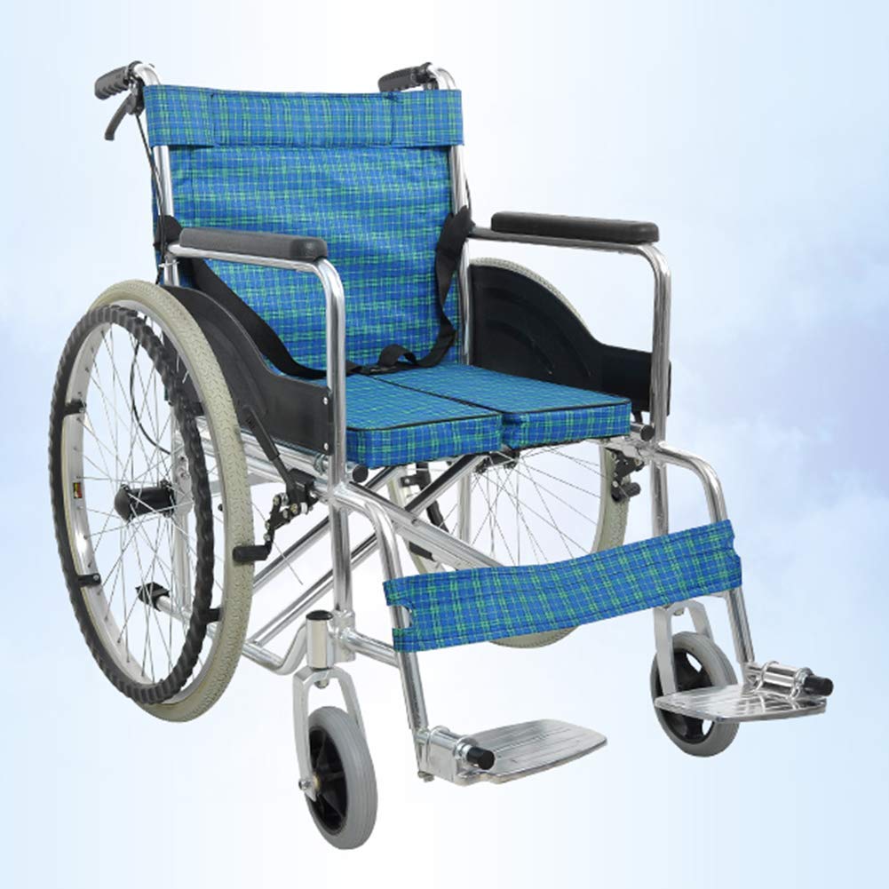Medyczny fotel rehabilitacyjny, wózek inwalidzki, lekki składany wózek inwalidzki do jazdy medycznej, gruby stop aluminium podwójny hamulec wózek inwalidzki składany lekki z toaletą dla osób starszych