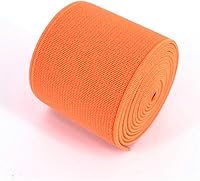 Vista 9 de 1 rollo de cordón elástico plano de 1.5 pulgadas de ancho por 3 yardas de banda elástica sarga de doble cara (#1 Blanco)