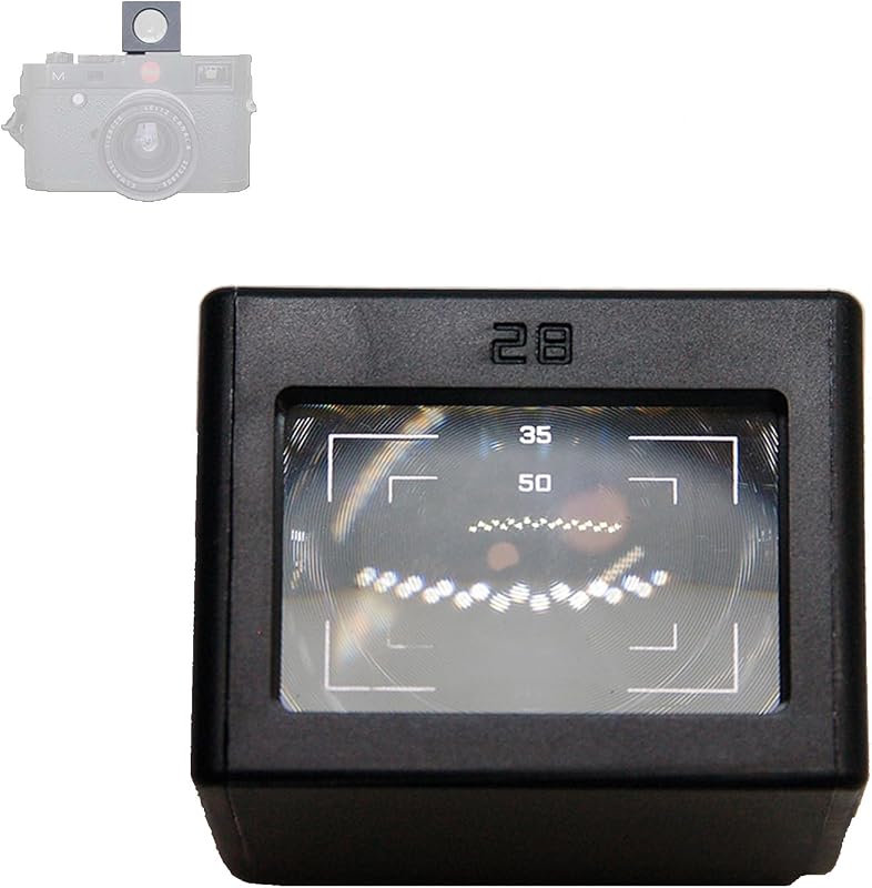 Camera External Optical Waist Level Viewfinder, 28mm Optical Waist-Level Viewfinder, with 35/50 Frame or 40 Frame, Boot Foot Left - Right Offset Adjustable (28mm(35/50 Frame))