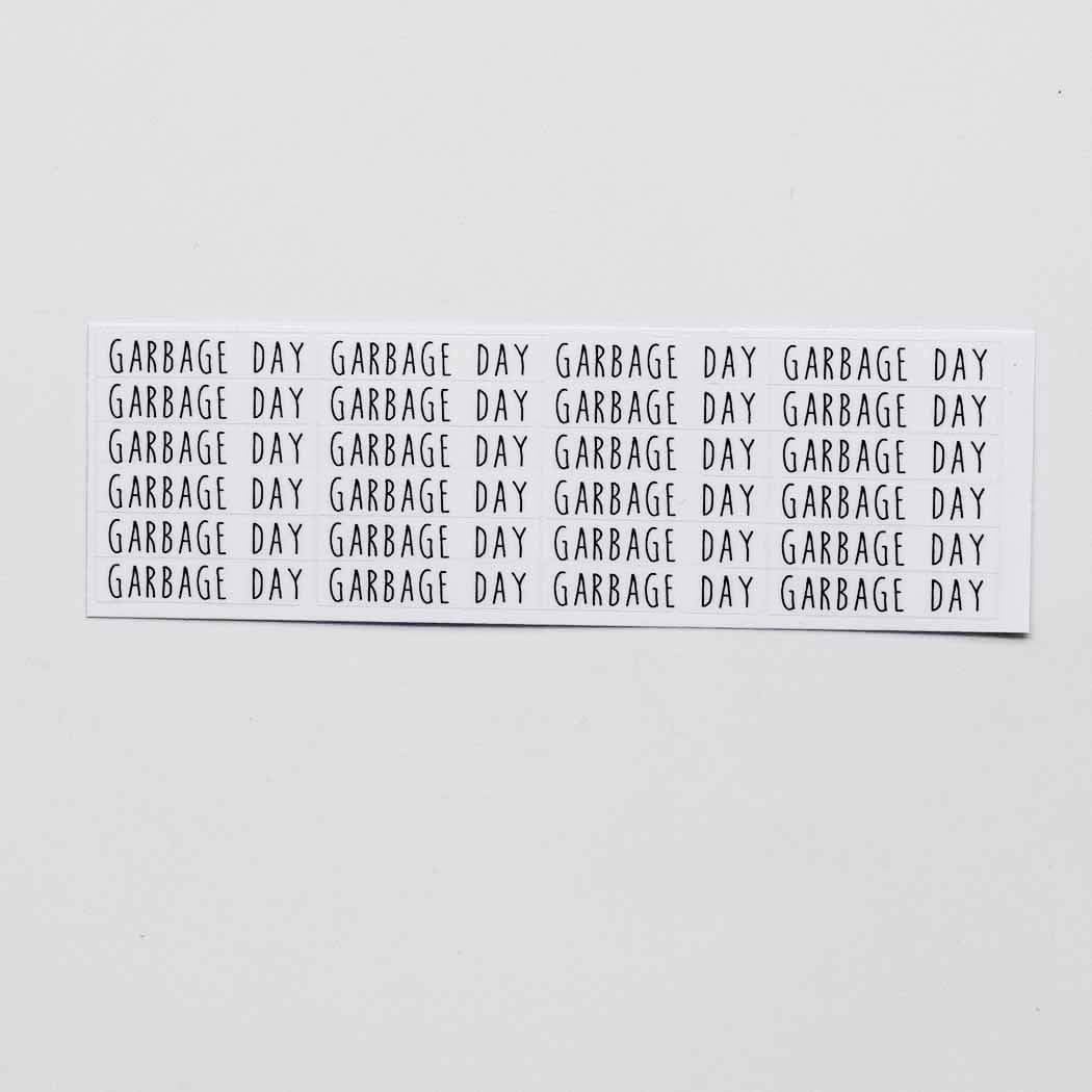 Garbage Day Monthly Planner Stickers, 120 Clear Housework Labels Calendar Scrapbooking Crafting Stickers image 3