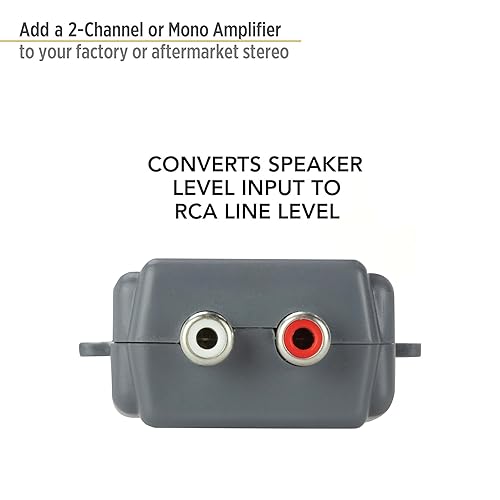 Miniatura 3 de Scosche Convertidor de salida de línea LOC80 - Convertidor RCA de 2 canales altobajo de audio para automóvil, ideal para amplificador de subwoofer,
