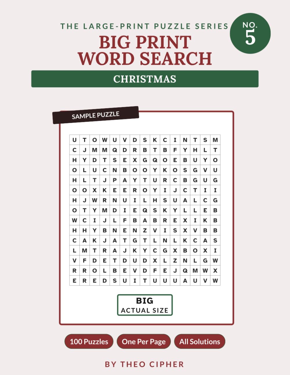 Big Print Word Search: No. 5 — Christmas