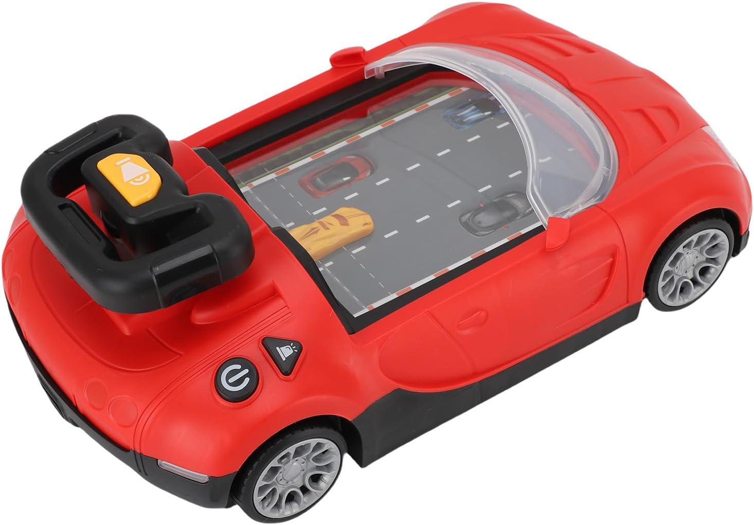 Dioche Racing Car Steering Wheel Musical Steering Wheel Toy Racing Adventure Car Toy with Sound Effects for Kids - Simulated Driving Game, Exciting Adventure (Red)