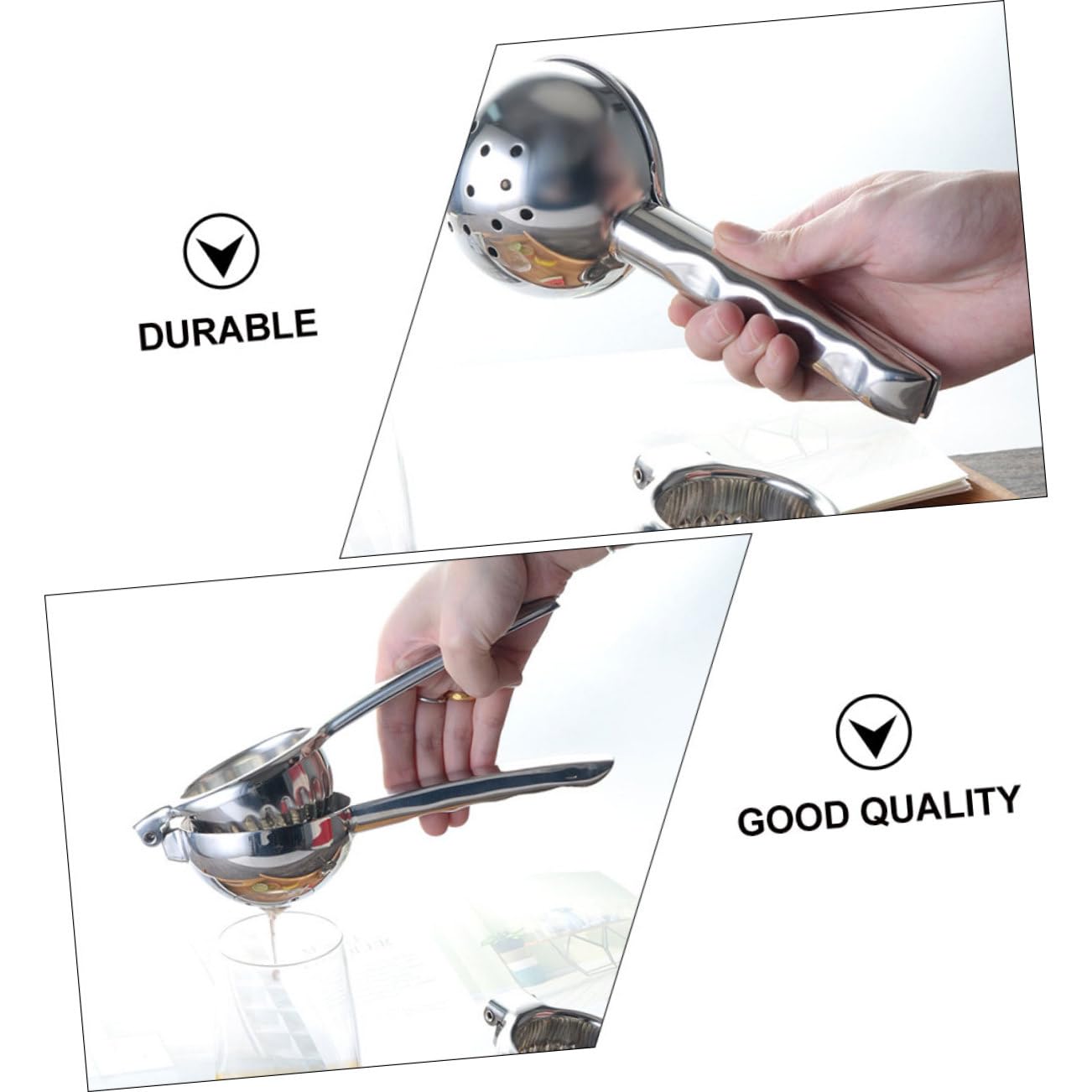1Pieza Exprimidor Manual Inoxidable para Herramienta de Cocina Duradera y Práctica para Hogar Bares y Tiendas