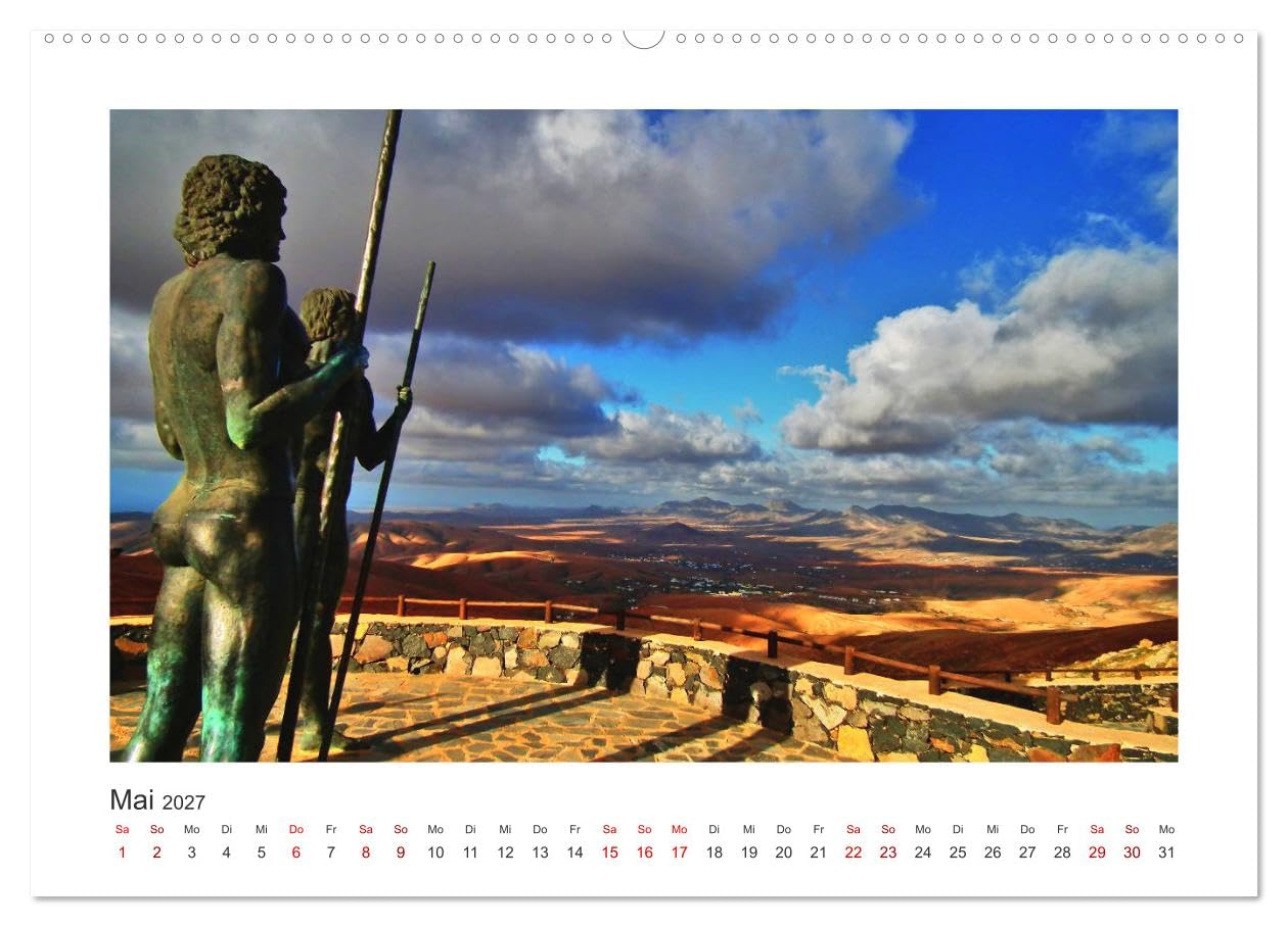CALVENDO - Fuerteventura - Bildschön (Wandkalender 2027 DIN A2 quer), Monatskalender: Eine Reise vom Norden in den Süden der Insel.