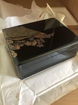 Amazon | 文箱 三越 会津塗 沈金 合口文庫 漆器 漆芸 金彩 硯箱 蒔絵