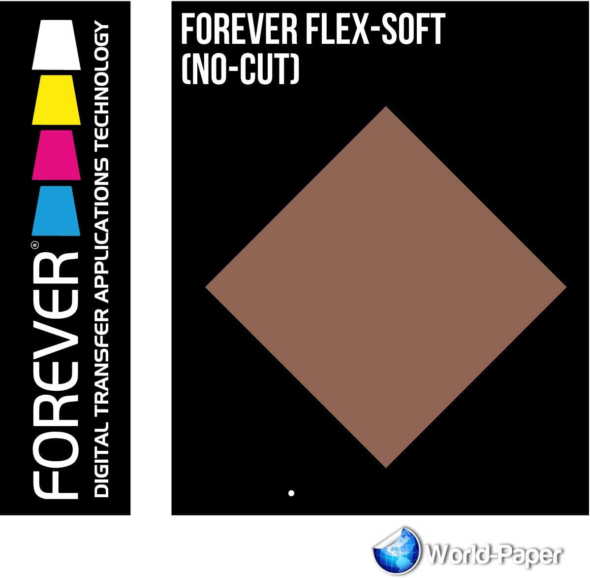 Laser Heat Transfer Paper Forever Flex-Soft (NO Cutting - NO Weeding) 20 Sheets Per Color (8.5" x11", Bronze Metallic)