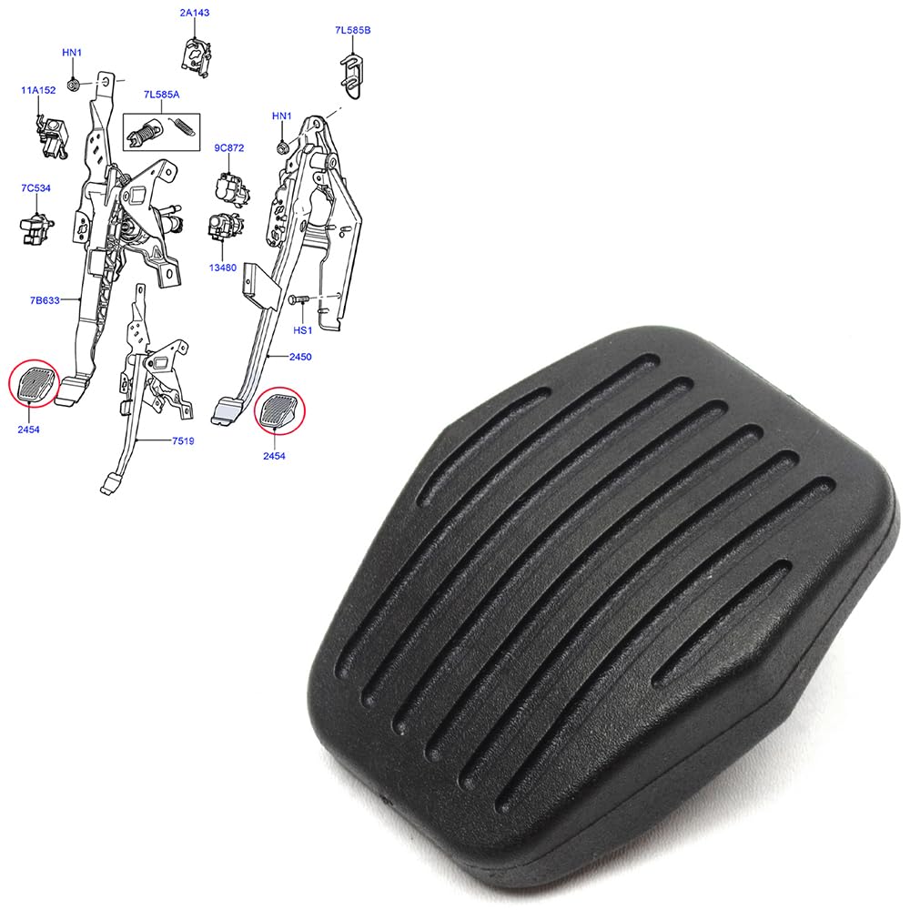 2X BRAKE AND CLUTCH PEDAL PAD RUBBERS FOR FORD KUGA FOCUS MK2 Mk3 C Max 1234292
