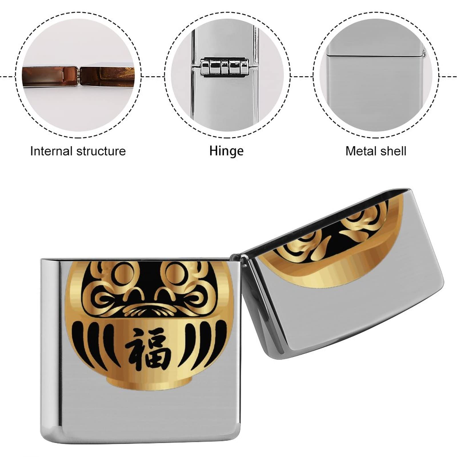 Amazon.co.jp: ZIPPO兼用ケース えんぎものだるま ジッポ