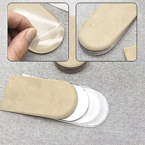 AccEncyc Adjustable Heel Lift Inserts 2 Pack Soft Silicone Height Increase Insoles Heel Lifts for Shoes 1/4" to 1" - 4 Layers