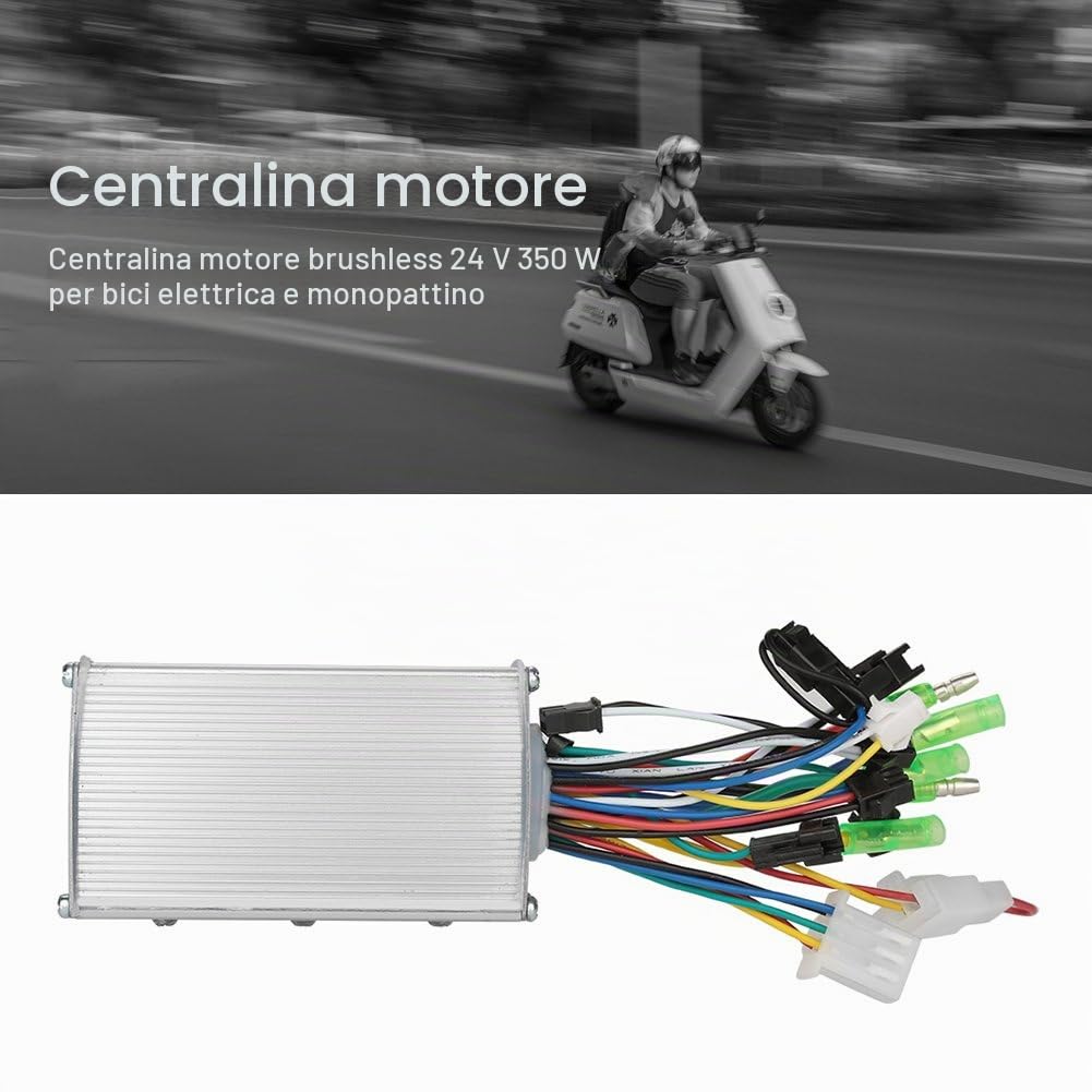 Dioche Regolatore di Motore Elettrico 24V 350W - Controllore velocità per Motori Brushless, Controllo Preciso Bici Elettriche, Scooter e Moto Centralina ad Alta Efficienza