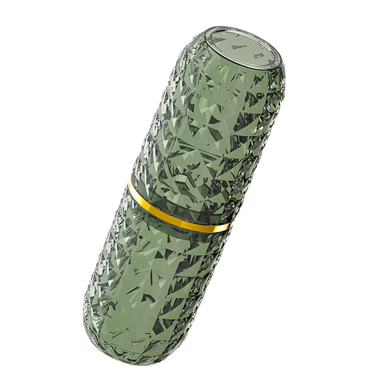 Tfaoys Dark Green Portable Toothbrush Cup Bathroom Toothpaste Holder Storage Case Organizers Toiletries Storage Cup Travel Toothbrush Case